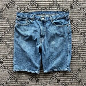 Levi's Shorts Mens 38 Blue Regular Fit 505 Denim Medium Wash Jean Jorts